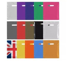 Patch Handle Carrier Bags Strong Handle Plastic Carry Bag for Supermarket Cloths