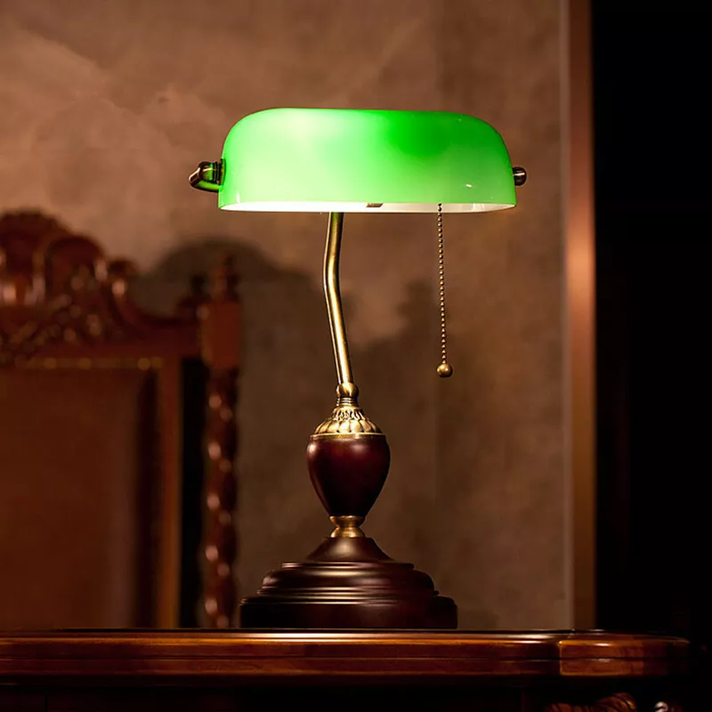 Vintage Table Lighting Bedroom Desk Lamp Bar Table Lamp Green Night Table  Lights