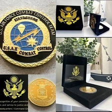 COMBAT CONTROL Team Challenge Coin United States AIR FORCE USAF W/ Special Case