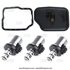 4F27E FN4A-EL Transmission C, D, E SHIFT Solenoid SET W/ Filter Pan Gasket 06-UP