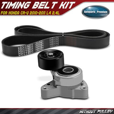 2Pcs New Serpentine Belt Drive Component Kit for Honda CR-V 2010-2011 L4 2.4L
