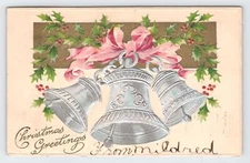 Christmas Postcard Silver Bells Media PA Cancel 1905 Drexel Estate Lansdowne PA
