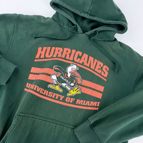 Knights Apparel Proedge University Miami Hurricanes Green Hooded Jacket Mens L - Picture 2 of 4