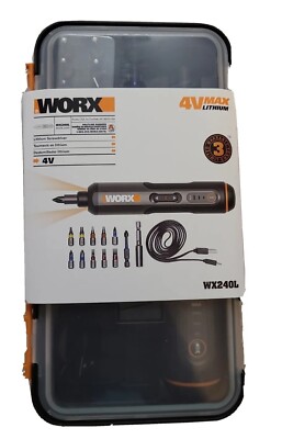   worX WX240L 4V Max Lithium Cordless Screwdriver Set, 3yr LW! Factory Sealed!
