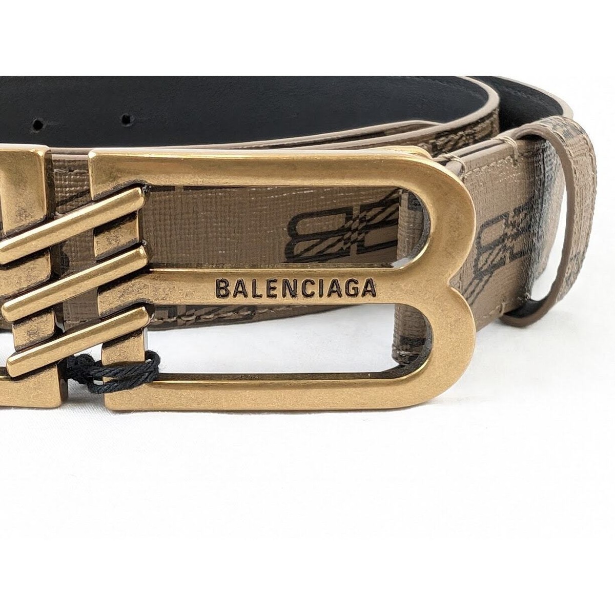Balenciaga , BB Signature Belt 30 Coated in Beige / Brown BNWB 80
