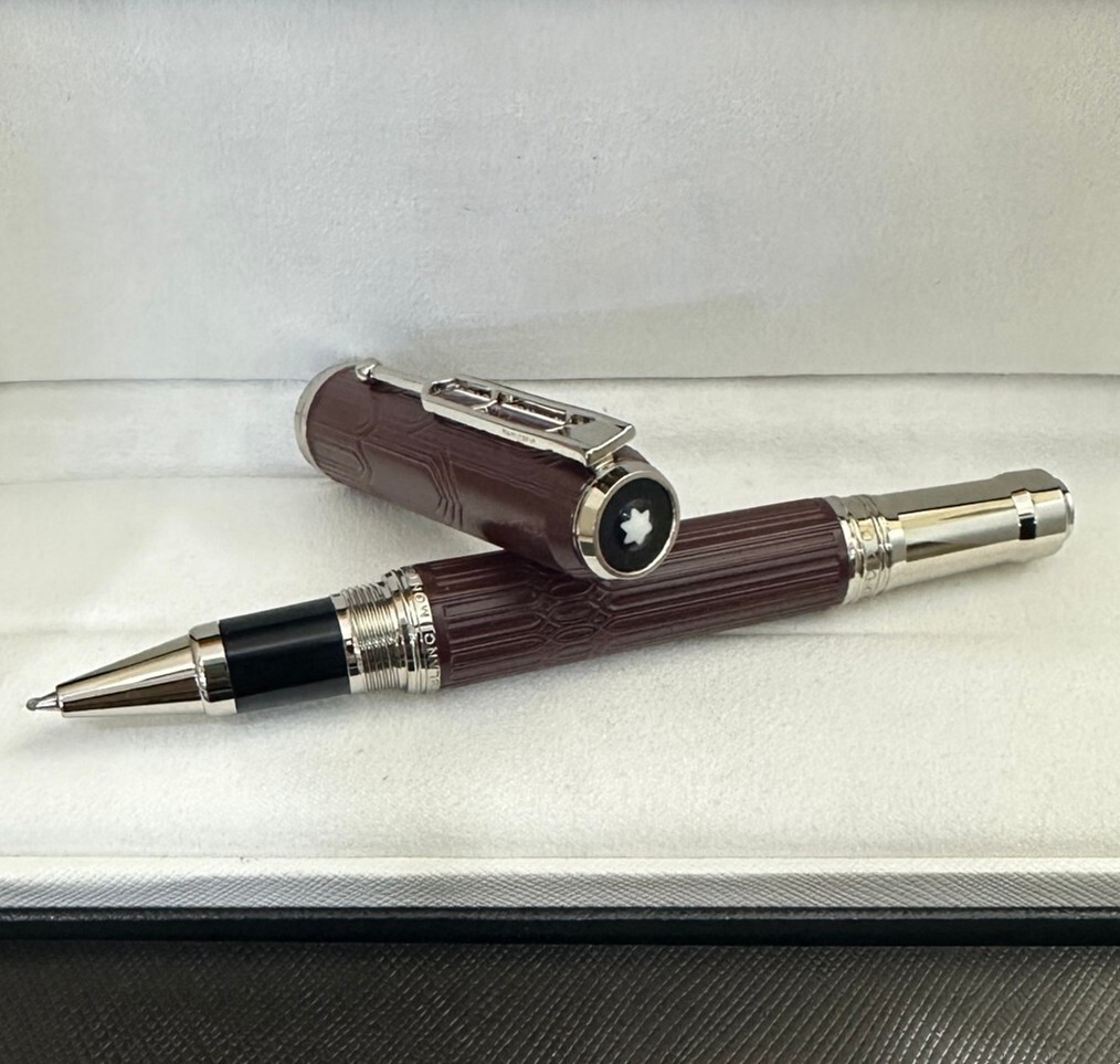 Deluxe Writers Series Wine Red - Silver Clip 0.7mm Rollerball Pen No Box