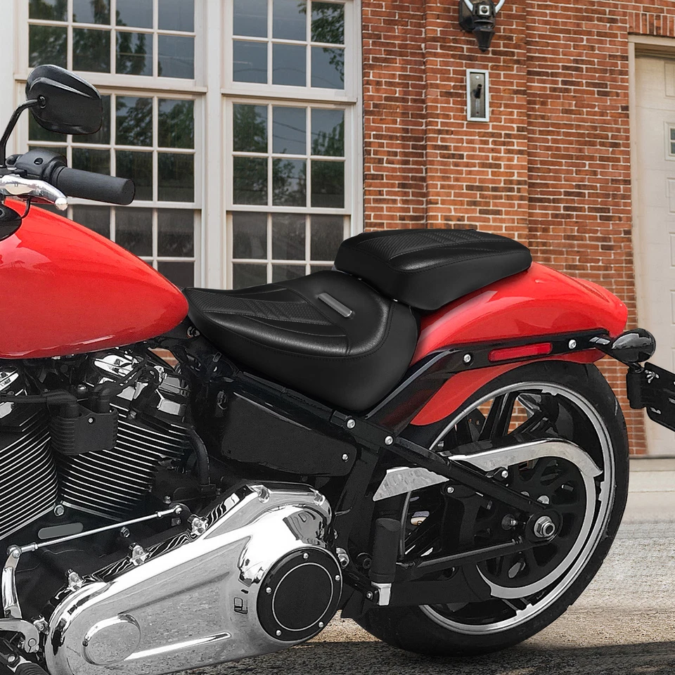 Assentos de passageiro para motorista motociclista adequados para Harley Breakout FXBR FXBRS 2018-2023 preto - Imagem 4 de 4