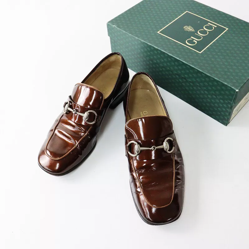 Mocassins vintage en cuir verni Gucci Tom Ford époque 90 fabrication italienne...