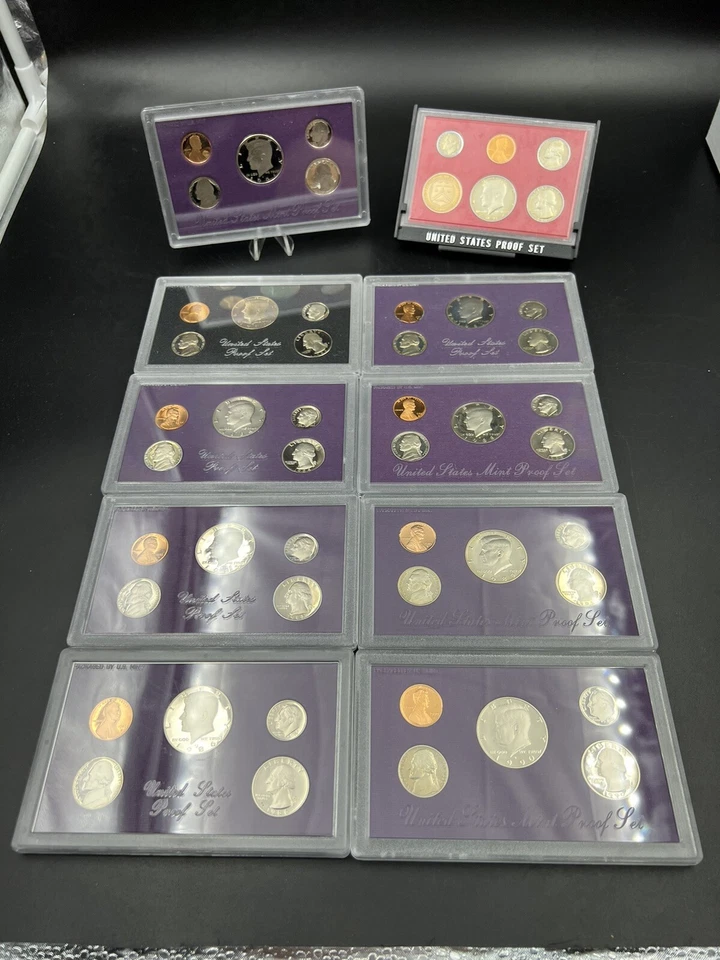 Complete Set 1982 – 1991 10 Proof Sets Lot US Mint OGP - Image 2 of 4