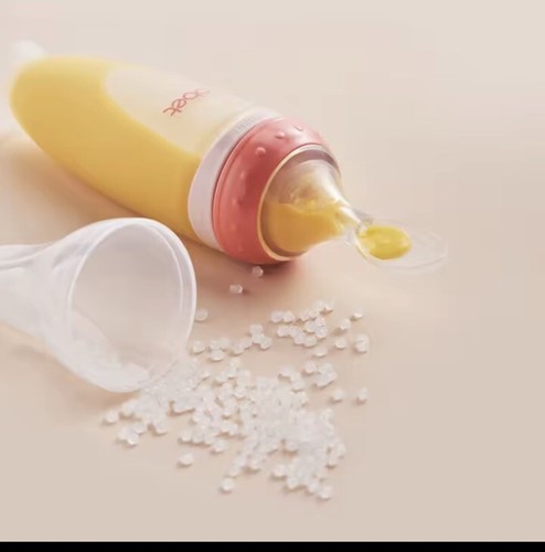 BBET BPA Free Training Feeding Silicone Soft Tip Shape Baby Spoon Bottle Feeder - Picture 4 of 11