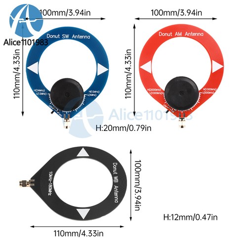 Wzmacniacz wysokiej impedancji 10kHz-180MHz Mini Loop Antena do radia Walkie Talkie - Zdjęcie 10 z 22