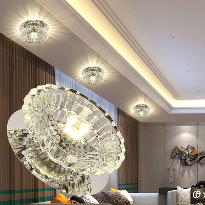Modern Led Crystal Ceiling Light Corridor Hallway Lighting