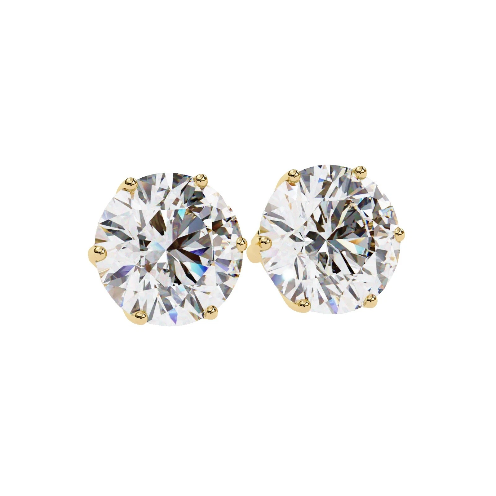 Moissanite Yellow Gold Moissanite Fashion Earrings