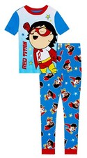 RYAN'S WORLD RED TITAN Boys Cotton Snug-Fit Pajamas Sleepwear Set NWT Size 4 20