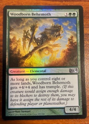 2013 Magic The Gathering Magic 2014 Foil #203/249 Woodborn Behemoth
