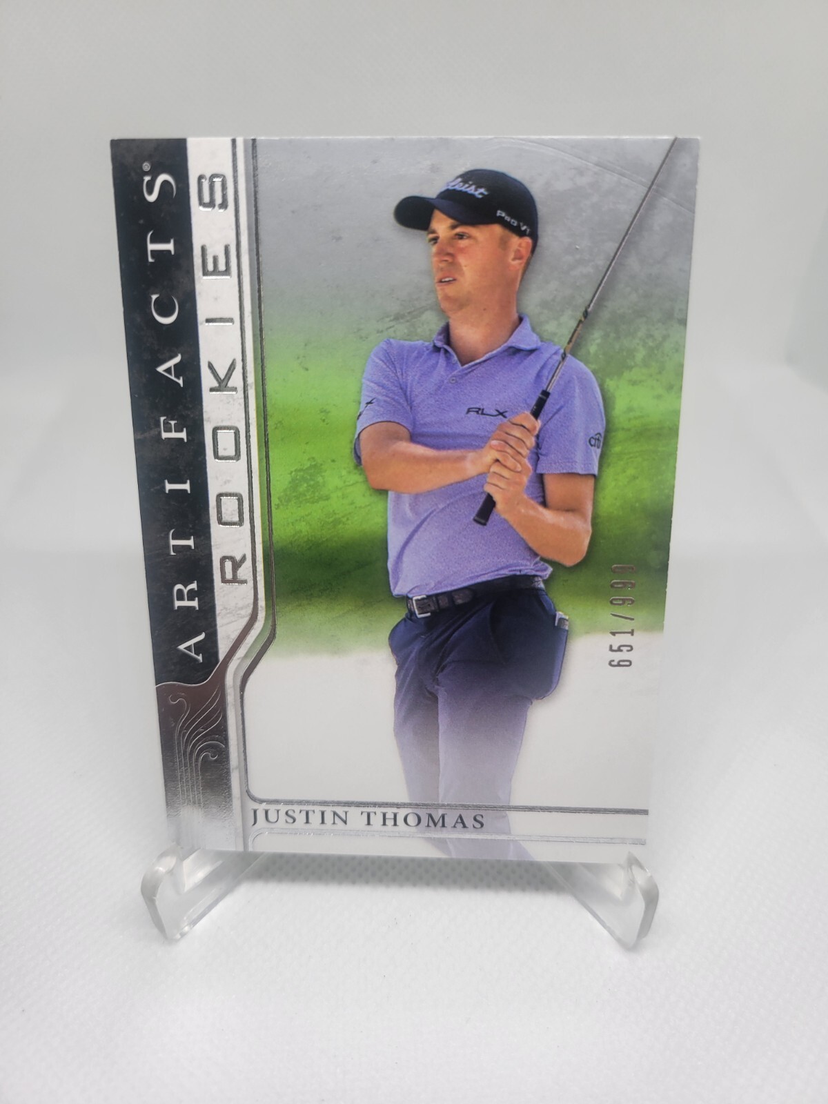 Justin Thomas 2021 Upper Deck ' Artifacts Rookie ' Numbered Card #80 #651/999