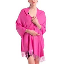 Pashmina Scarf and Shawl - Soft Women Pashminas Wrap for Wedding N#. Fuchsia