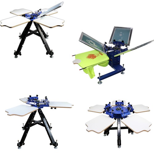 5 color screen printing machine