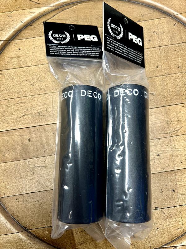 DECO BMX ACTION BARS FREESTYLE COMBO PEGS PC ALLOY 19MM WITH ADAPTOR 17 OR 19MM