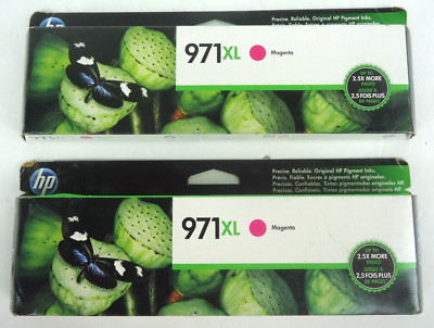 Pack 3 Cartouches Encre Originales HP 971XL - Cyan, Magenta, Jaune - Date 2023 - Neuves