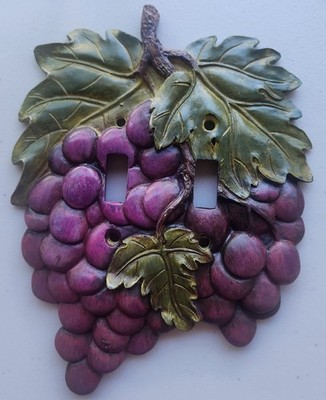 Grape Harvest Realistic Grapes Switchplate Double Switch