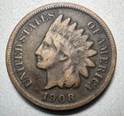1908-S  INDIAN CENT  FINE DETAILS  KEY DATE  #1947