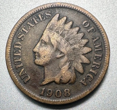 1908-S  INDIAN CENT  FINE DETAILS  KEY DATE  #1947