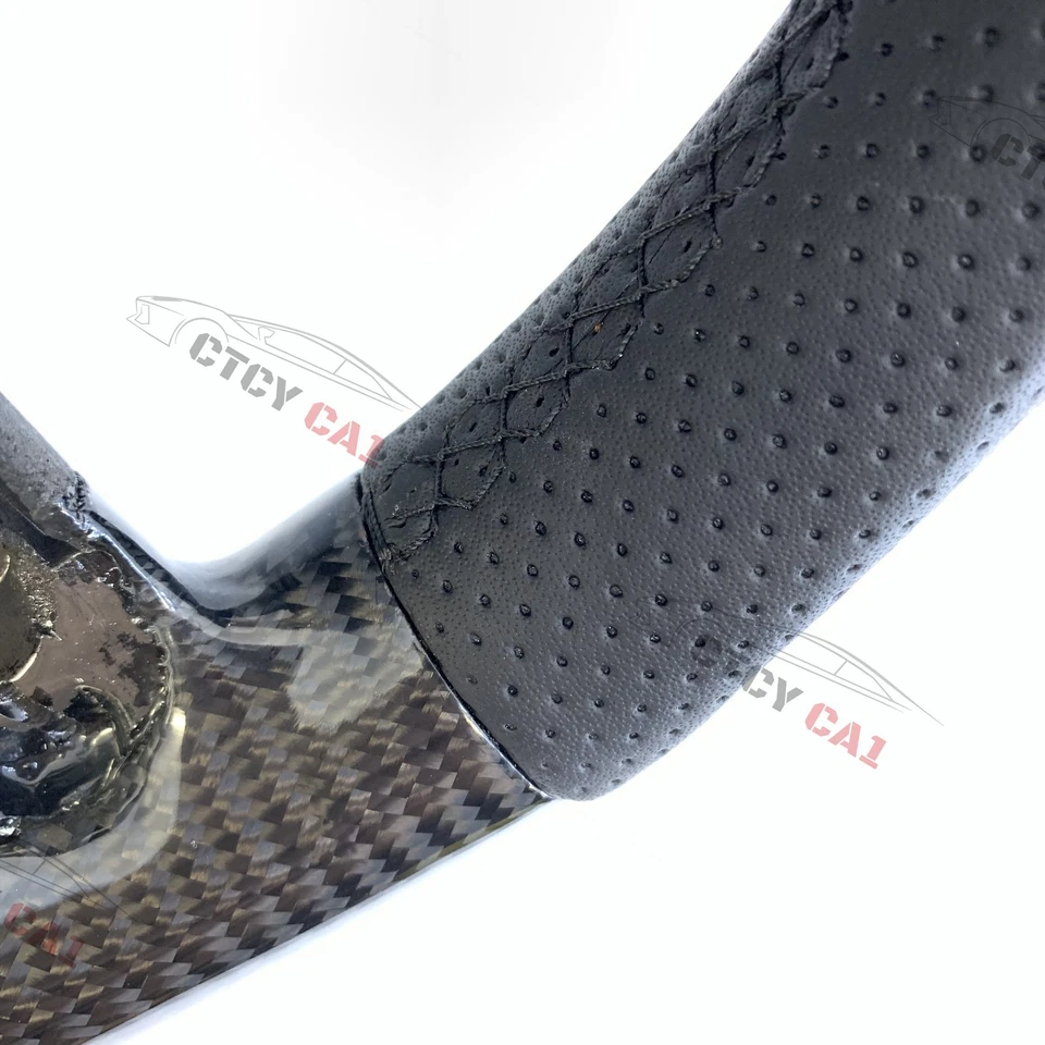 Custom Carbon Fiber Steering Wheel for Mercedes-Benz E350 E400 E550 E63 2010-18 - Изображение 2 из 4