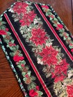 Handcrafted -Quilted Table Runner NEW 2026-Christmas-Poinsettias, Pinecones/Gold — photo 6