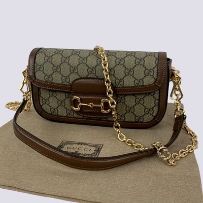 Gucci GG Monogram Canvas Horsebit 1955 2WAY Small Shoulder Bag 735178