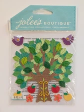 RARE Jolee's Colorful Stitched Tree Scrapbooking Stickers
