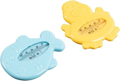 Poupy Badethermometer für Kinder verwendbar und wiederverwendbar.