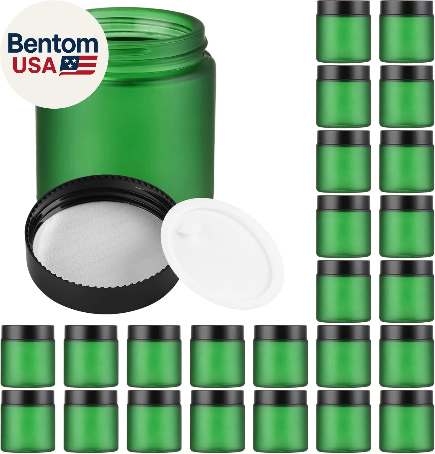 24 bulk 4 Oz Glass Jars with Lids,Eco-Friendly Cosmetic Containers with Airtight
