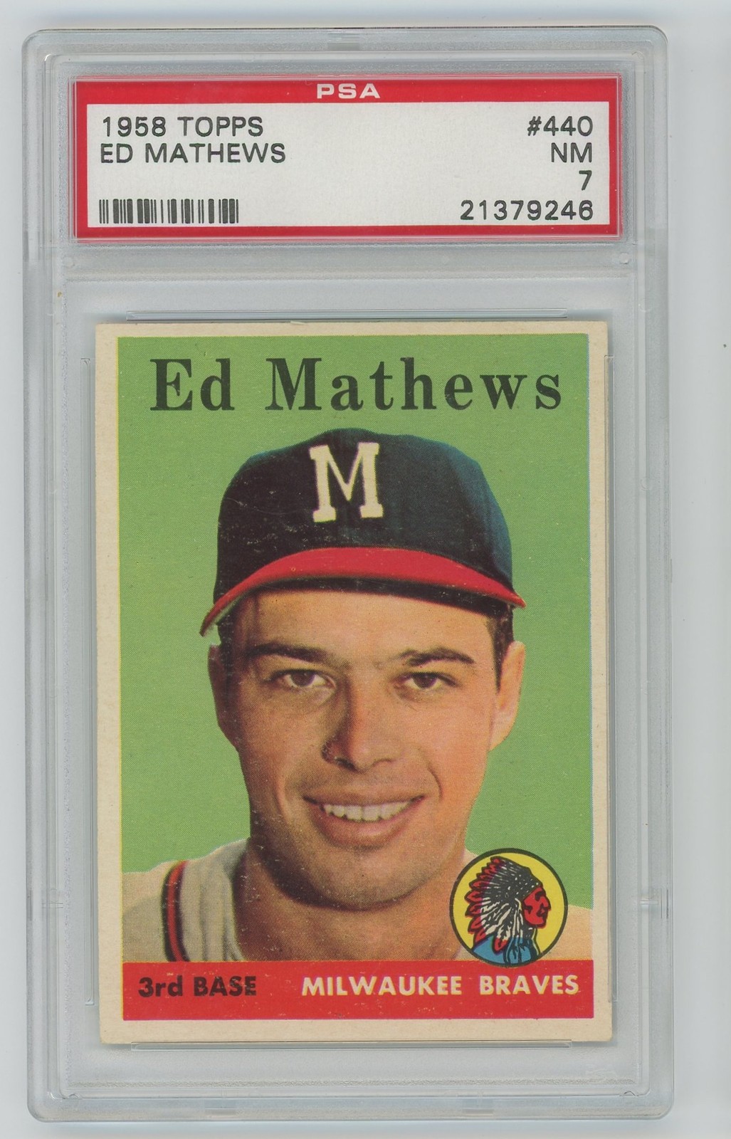 1958 Topps #440 Ed Mathews PSA 7
