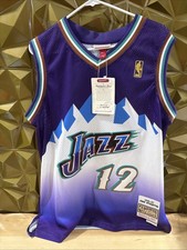 John Stockton Utah Jazz 1996-97 Mitchell & Ness Swingman Jersey Large Authentic