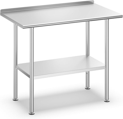 Stainless Steel Prep Table for Work, 24 * 36 Inch, High Load Bearing with Rounde