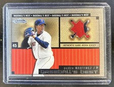 2002 Fleer Showcase Pedro Martinez Baseball's Best Patch #12BB Red Sox