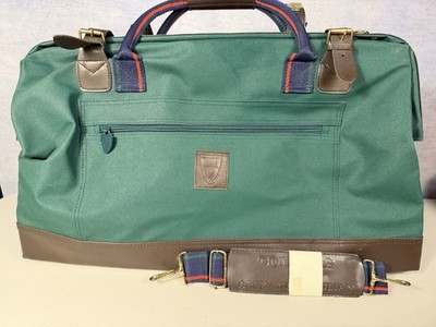 VTG 90 s Colours By Alexander Julian Duffle Carryon Bag  Leather  Bottom NWOT