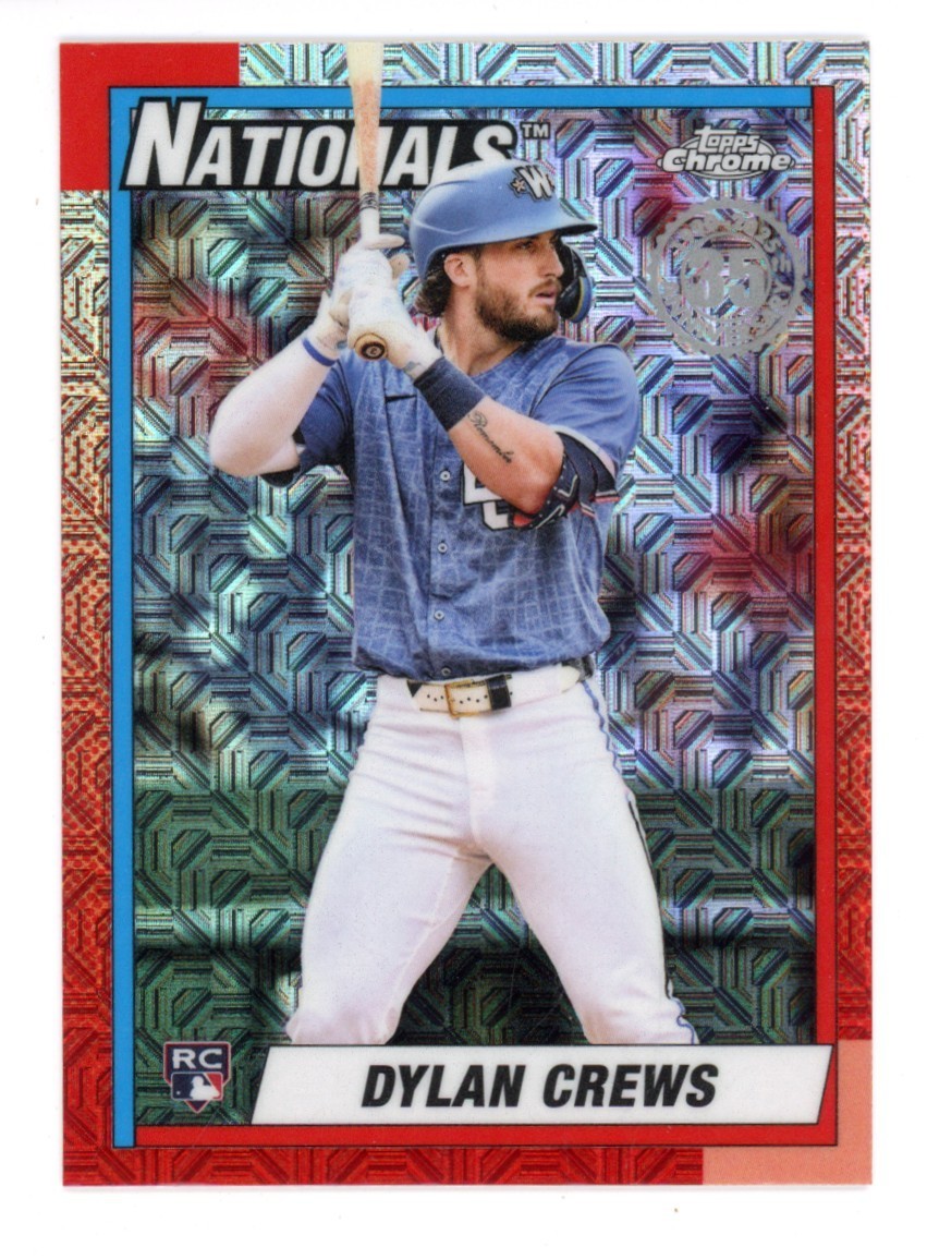 2025 TOPPS UPDATE  1990 SILVER PACK CHROME DYLAN CREWS # U90C-91 NATIONALS