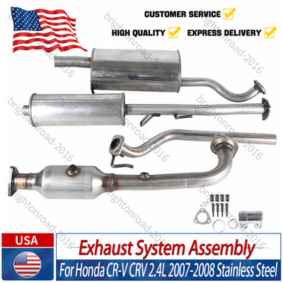 Exhaust System Kit Catalytic Muffler Assembly For Honda CR-V CRV 2.4L 2007-2009