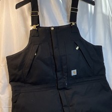 Carhartt Loose Fit Canvas Bib Overalls Black XL Tall OR5470-M