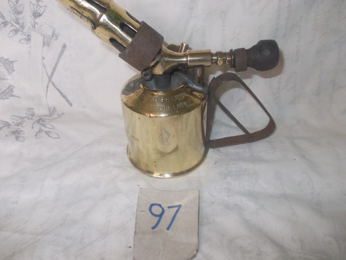 Vintage Optimus kleine Lötlampe Taschenlampe poliert wie vorgefunden. (97)
