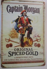 12" x 8" Captain Morgan Original Spiced Rum Metal Sign