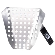 Popcorn Speed Scoop – Perforated Stainless Steel Quick-Fill Scooper for Bags,