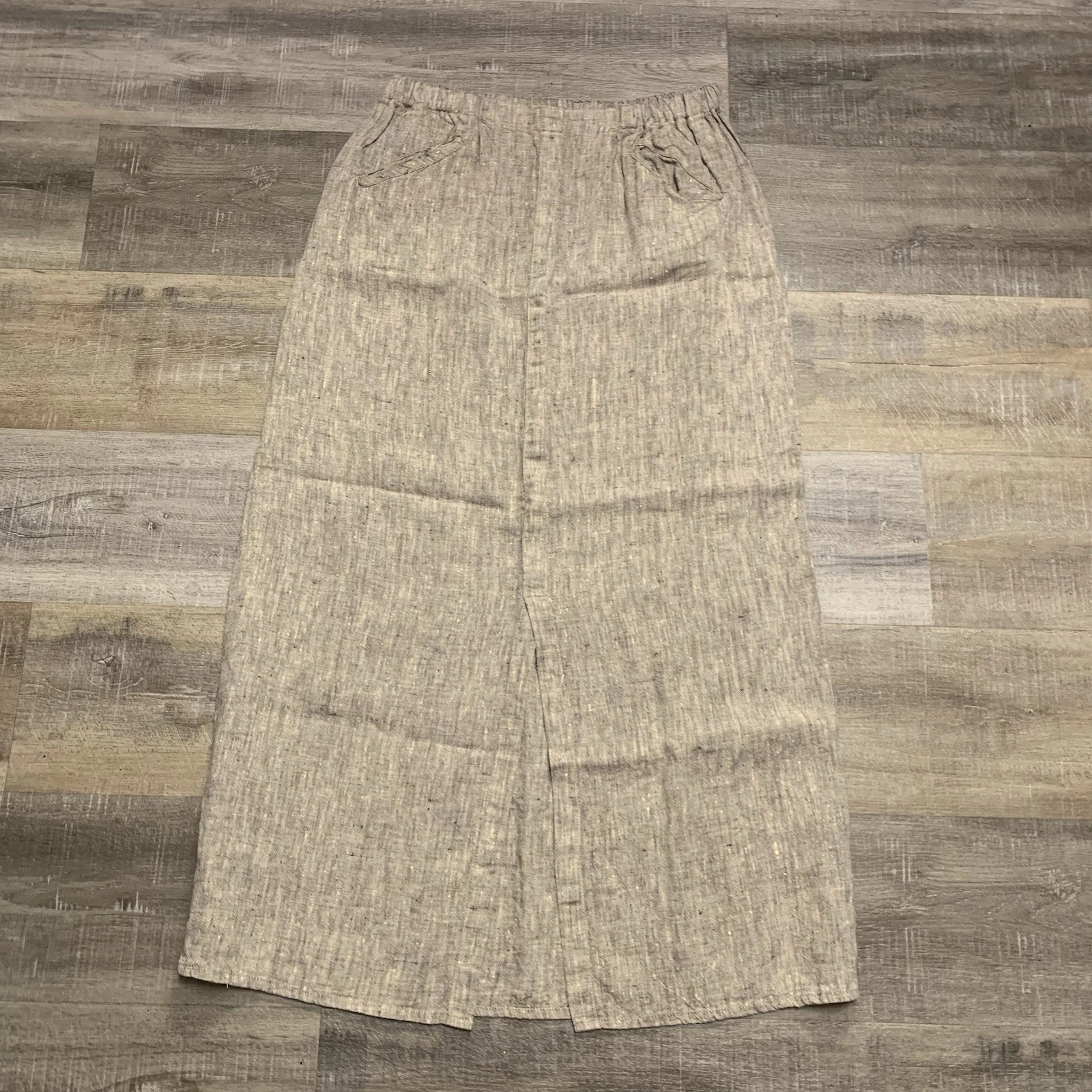 Flax by Jeanne Engelhart Beige Linen Maxi Skirt W/Pockets Vintage Size Large
Opens in a new window o
