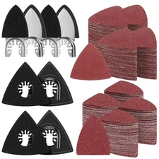 248 PCS Oscillating Tool Sanding Pads Kit, 4 Finger Pads and 4 Triangle Pad, ...