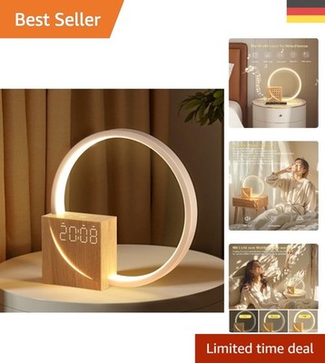 Multifunktionale 10W Dimmbar Nachttischlampe mit Wecklicht & Einschlafgeräuschen