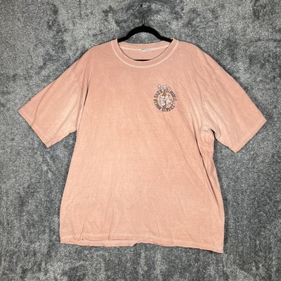 Dad's Repair Service Shirt Mens L Pink Back Graphic Chest Logo Relaxed Fit