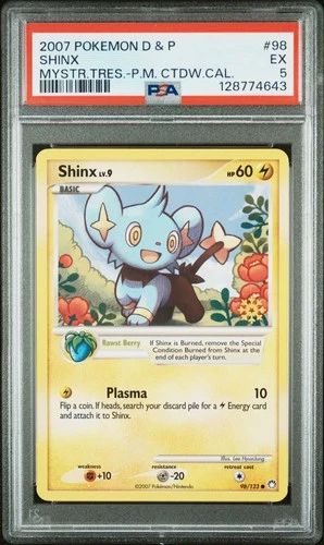 Pokemon Card Shinx 98/123 Countdown Calendar Snowflake Promo PSA 5 EX