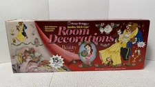 Vtg Priss Prints Beauty and the Beast Jumbo Stick Ups Wall Decor Complete 1990s